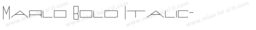 Marlo Bold Italic字体转换